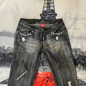 Almost Famous Distressed Skinny Jeans